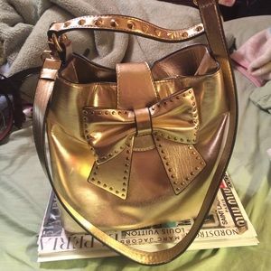 Betsy Johnson Metallic Bow Purse
