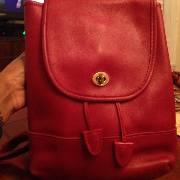 Vintage Coach Leather Backpack