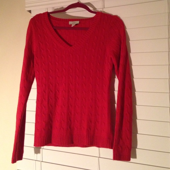 Red cashmere sweater