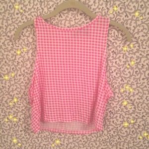 Kawaii Gingham Crop Top