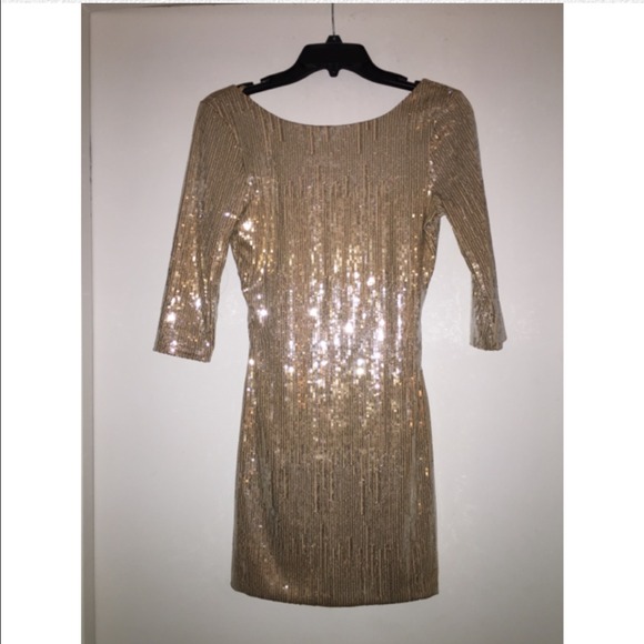 Sequin gold dress