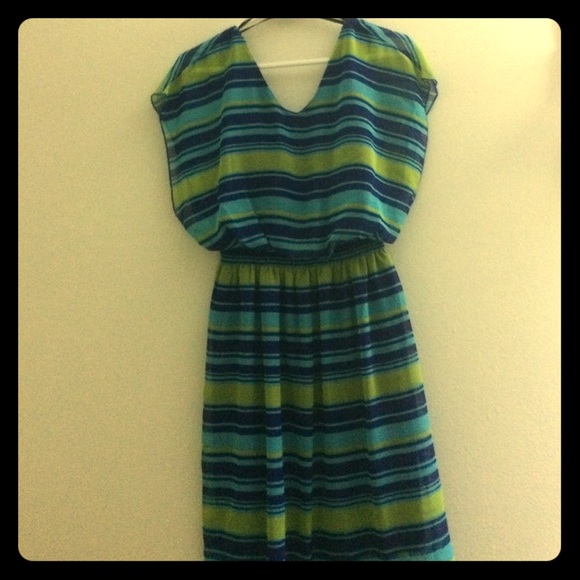 SOLD IN BUNDLE Teal blue and green dress.