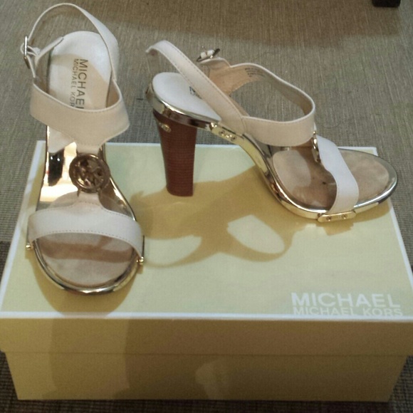 Michael by Michael Kors white heels