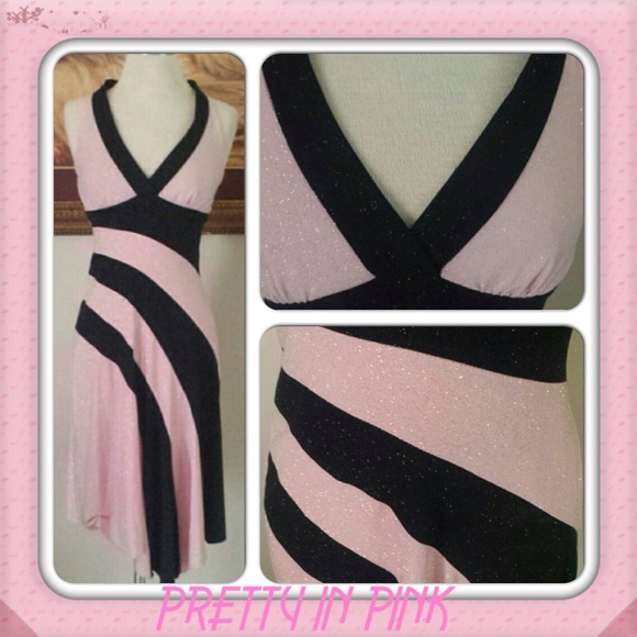 💗PRETTY IN PINK & BLACK DRESS♥️SOLD♥️