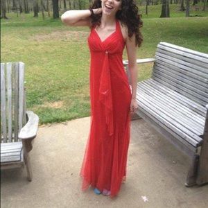 Long red prom/homecoming size Small