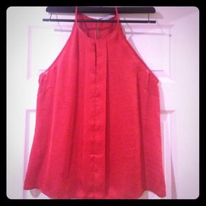 Red tank top blouse