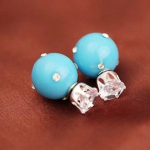 Celebrity double round ball beads ear plugs