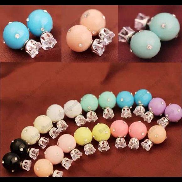 Celebrity double round ball beads ear plugs
