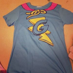 Blue "G" Shirt with a detachable cape!