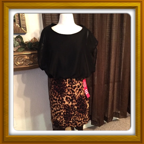 Sold... Black/Animal Print Dress/Tunic