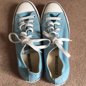 Converse: light blue low tops
