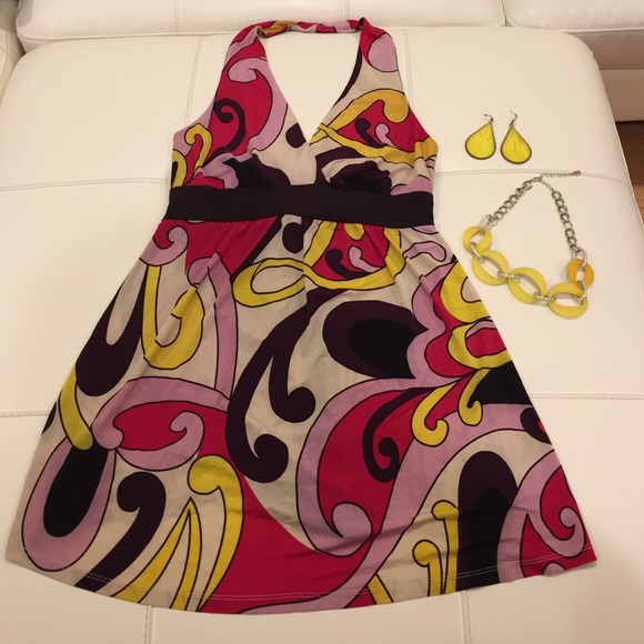Pink/purple multi-color dress