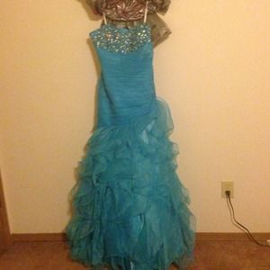 Blue prom dress size 3/4
