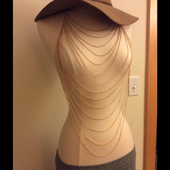Gold body chain