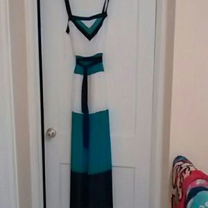 Banana republic  Soft maxi color block dress