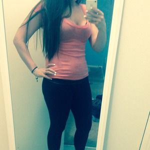 Pink and mint green v necks