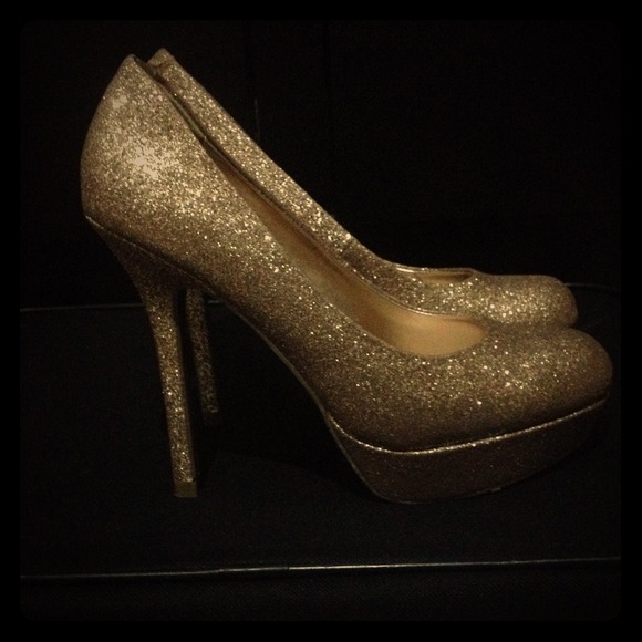 Glitter Gold Candie's High Heels