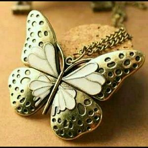 Sale! Butterfly Long Necklace New