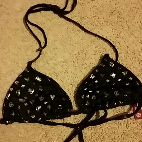 Black & gold Guess bikini top