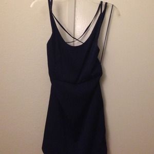 Navy Blue Criss Cross dress from Tobi