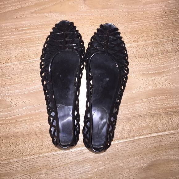 American Apparel Shoes - Black American apparel open toe jelly flats