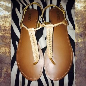 Gold Bongo Sandals