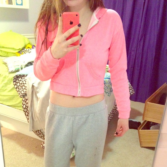 Half pink jacket