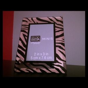 MINI ZEBRA GLASS PICTURE FRAME