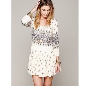 NWT Free people ivory pattern dress size 0