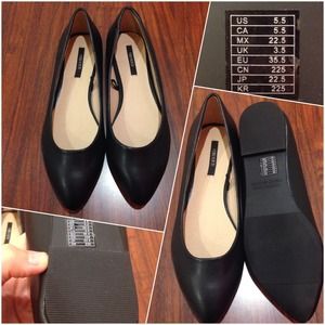Brand new black pointy flats