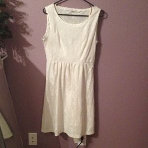 White Satin Lace Dress