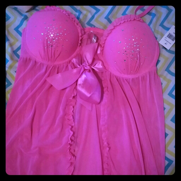 Hot pink lingerie