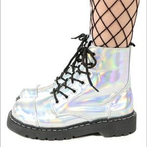 holographic boot tuk iridescent combat sorry sold