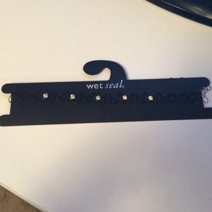 Tattoo choker with rhinestones