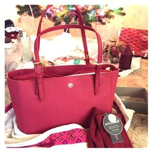 NWT Tory Burch Red Leather Tote