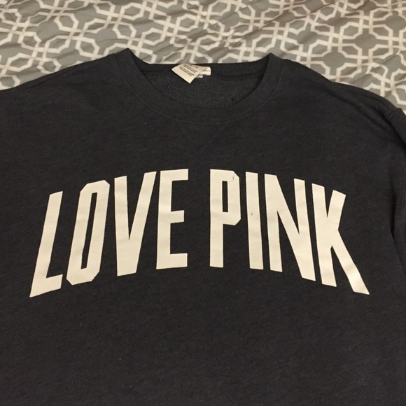 PINK Crew in Dark Grey