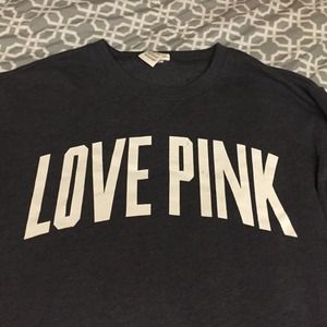 PINK Crew in Dark Grey