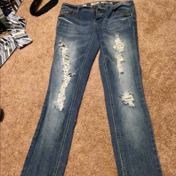 Mossimo supply co distressed skinny jeans
