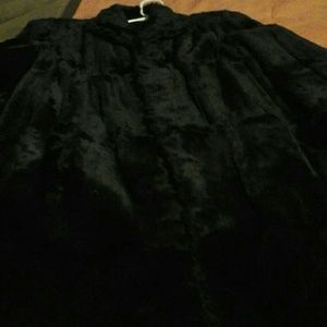 Black fur coat  muskrat