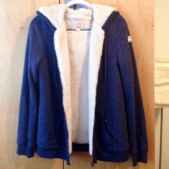 🐑❄️ Quiksilver Women's OC slim soft sherpa zip-up - Picture 1 of 4