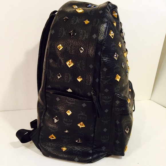 100% Authentic large MCM black Backpack - Picture 2 of 4