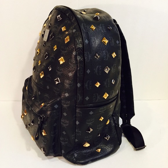 100% Authentic large MCM black Backpack - Picture 3 of 4