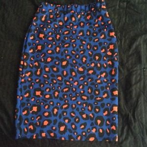 Cheetah pencil skirt.