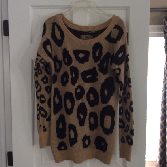 Express animal print sweater