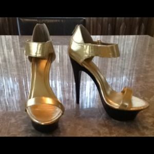 Gold Platform heels
