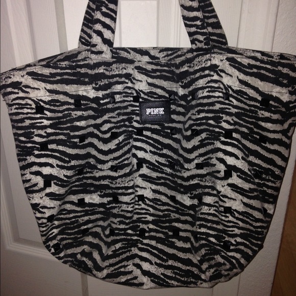 VS PINK zebra bag with black studs
