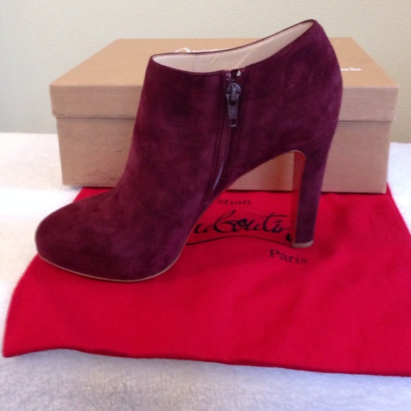 christian louboutin vicky 120 suede ankle boots - Bavilon Salon  