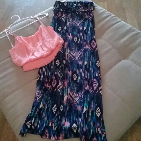 Crop top and skirt