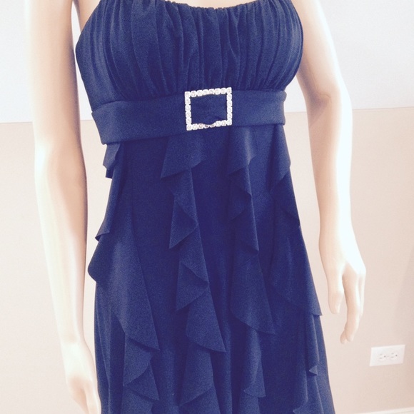 Navy Blue Cocktail Party dress BEAUTIFUL! - Picture 2 of 4