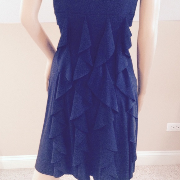 Navy Blue Cocktail Party dress BEAUTIFUL! - Picture 3 of 4